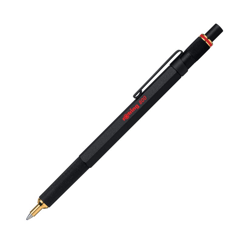 rOtring 800 Retractable Ballpoint Pen Medium Point Black - Image 1